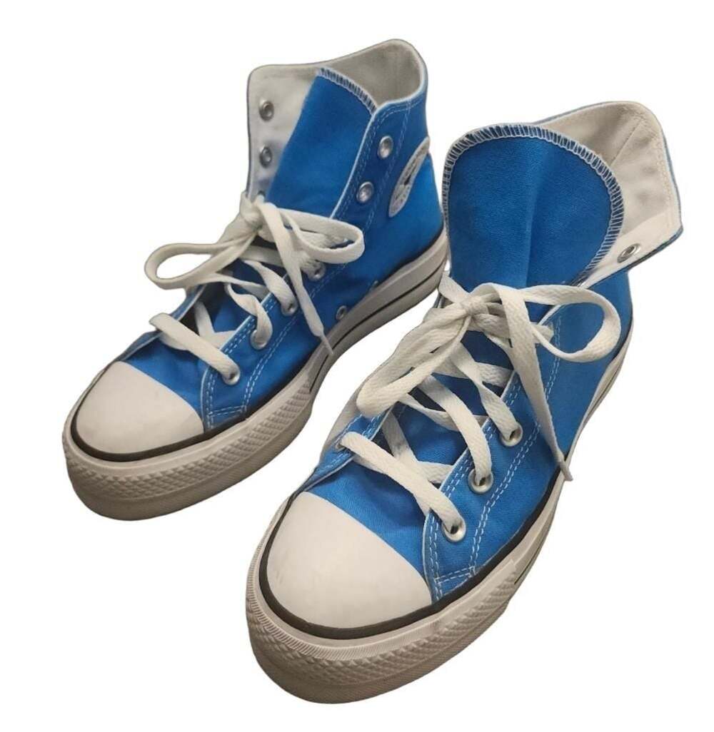 Converse Chuck Taylor All Star Lift High Top Blue Sneakers Size Men 6.5 Women 8.